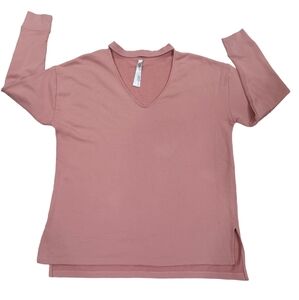 Victoria Secret Sport Cut Out V Neck High Low Long Sleeve Size M